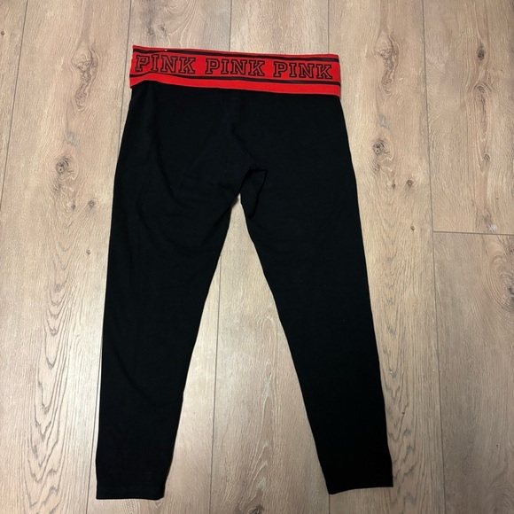Y2k PINK Victoria's Secret Red Yoga Top - red and black foldover - Picture 2 of 6